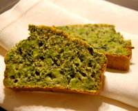 Cake petits pois épinards