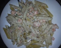 Pâtes au saumon-ciboulette maison