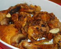 Canette farcie au foie gras et aux pruneaux