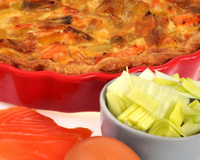 Tarte saumon-poireaux