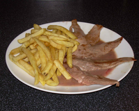 Aiguillettes de canard à l'échalote