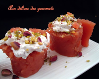 Les rouleaux de coing farcis au fromage frais