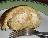 Roulé pomme de terre saumon fumé