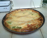 Tarte aux asperges vertes et au jambon cuit