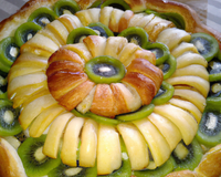 Couronne de pommes aux kiwis