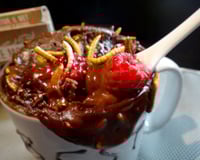 Mug cake chocolat framboises Molitor (vers de farine)