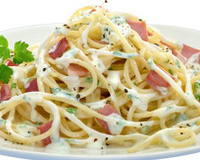 Spaghetti carbonara aux champignons