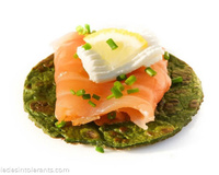 Crêpes aux épinards et saumon fumé sans gluten et sans lait