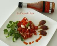 Une petite salade légère et ultra savoureuse... grâce au vinaigre et pulpe de tomate, poivron et piment d'Espelette de Clovis qui se suffit à…