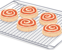 Mini pizzas roulées au jambon de parme