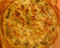 Tarte aux poireaux et au chevre frais