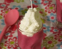 Soupe de betterave à la chantilly de basilic