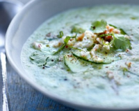 Velouté de Concombre de France à la menthe et à la coriandre