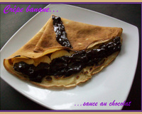 Crêpe banane sauce au chocolat