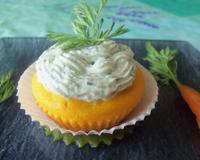 Un cupcake salé et son topping vert original