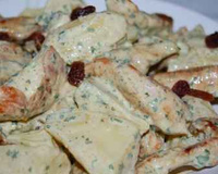 Salade de pommes de terre au poulet et curry