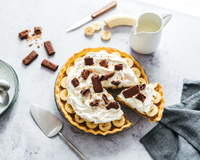 Tarte banoffee & crêpes dentelle chocolat lait