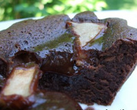 Moelleux chocolat aux zestes d'oranges et dès de poires