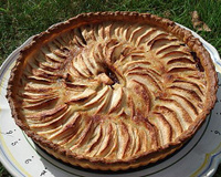 Tarte aux pommes et au chocolat