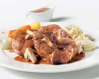 Osso bucco de porc bourguignon