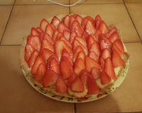 Tarte aux fraises traditionnelle à la crème pâtissière