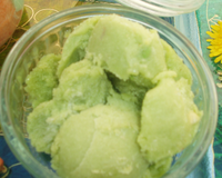 Trio gourmand vert : Sorbet à l'avocat première étape