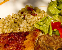 Salade d'orge mondé au pesto