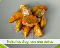 Noisettes d'agneau aux poires