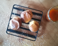 Muffins noix de coco coeur coulant à l'abricot sans matières grasses