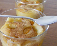 Clafoutis aux mirabelles en verrine.