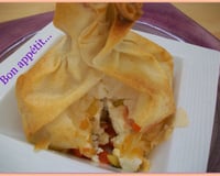 Aumônière de légumes et feta