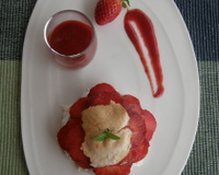 Pavlova à la fraise à ma façon