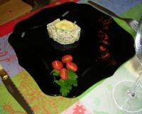 Recette de rillettes de maquereau frais aux herbes, à l'avocat et au yaourt (pour qu'elle soit très légère).