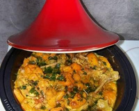 Tajine de poulet épicé aux abricots à ma façon