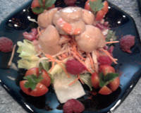 Saint jacques à la framboise