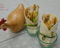 Wrap de poulet sauce saté