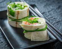 Wrap saumon fumé & crudités