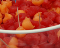 Duo de billes de melon et pastèque