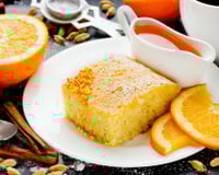 Gâteau de semoule à l'orange.