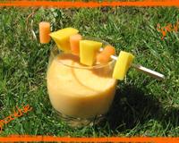 Smoothie mangue, melon et piment.