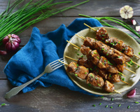 Brochettes de poulet au balsamique