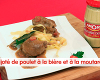 Mijoté de poulet à la bière et à la moutarde