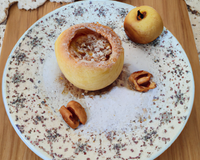 Moelleux aux pommes et à la poudre de noisettes