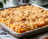 Voici ma recette super gourmande de crumble aux mirabelles que mes convives ont réclamé 2 jours de suite !