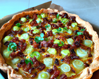 Tarte aux poireaux et chorizo