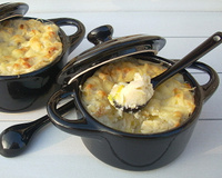 Parmentier de poireaux au fromage