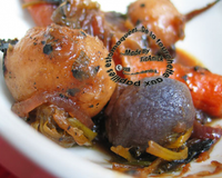 Confit de radis coloré et carottes au miel de Provence toutes fleurs