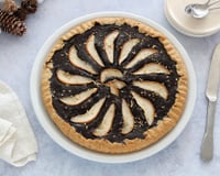Tarte au chocolat et poire vegan