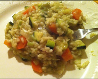 Risotto aux petits légumes et à la crème fraîche