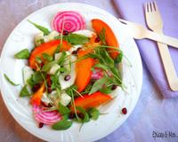 Un joli mélange de saveurs croquantes et colorées qui se marient bien entre elles, avec une petite sauce à la grenade totalement irrésistible. Une salade où le goût du…